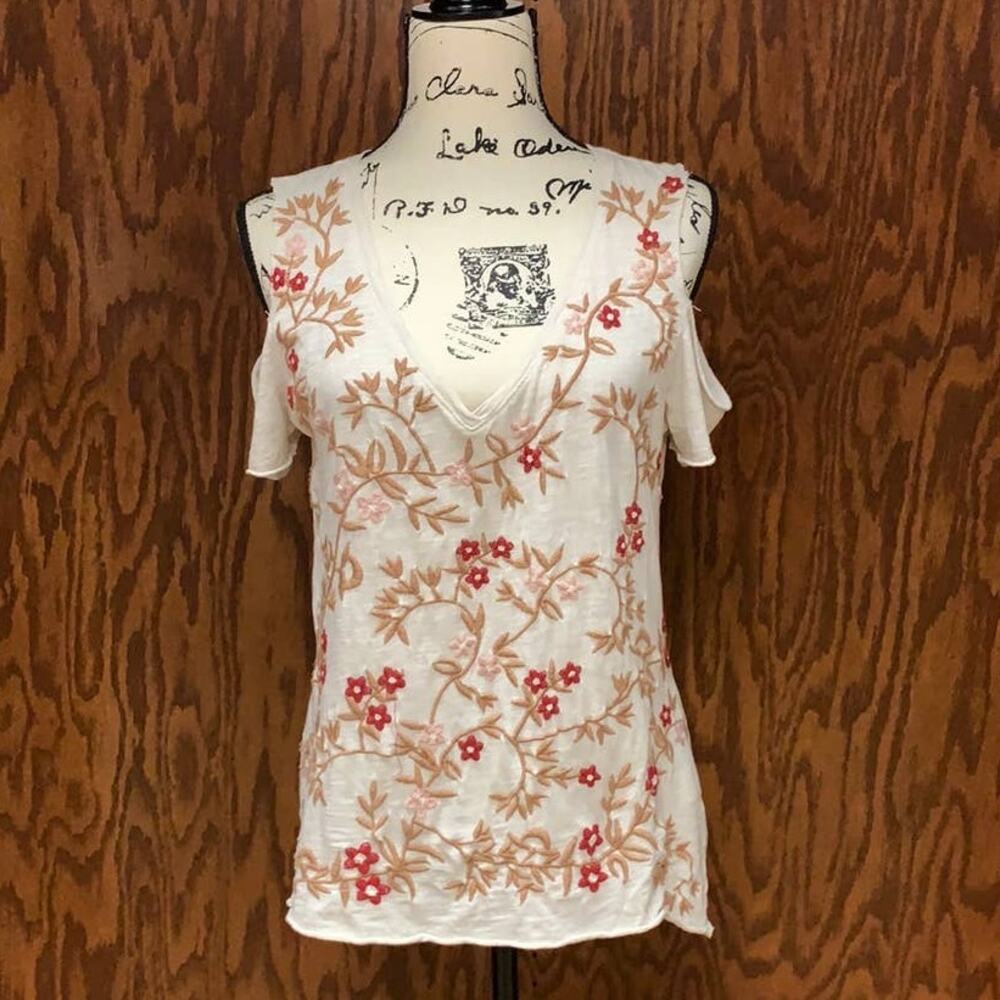 Lucky Brand Embroidered T Shirt
